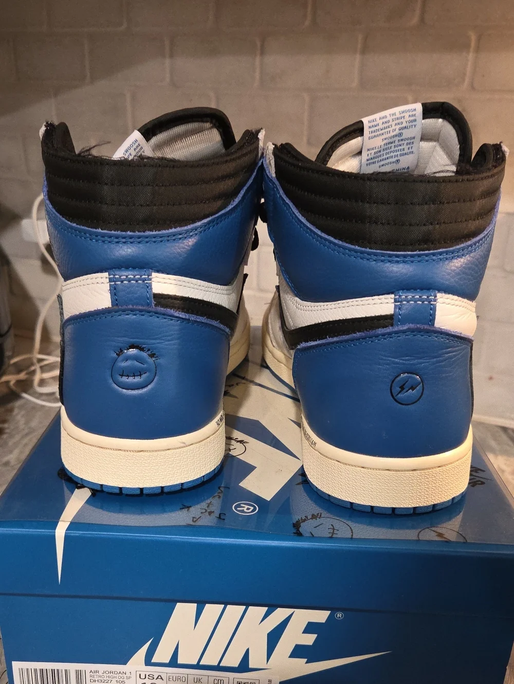 Nike Air Jordan 1 High Fragment Travis Scottt Sz US 10 Excellet Condition